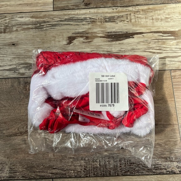 NEW Holiday Toddler Girls' Santa Dress with Hat, 2-Piece - Picture 7 of 7